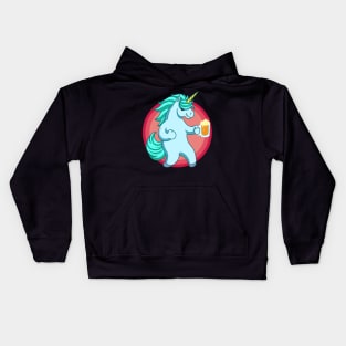 Cheers - Unicorn drinking beer - Beerfest Kids Hoodie